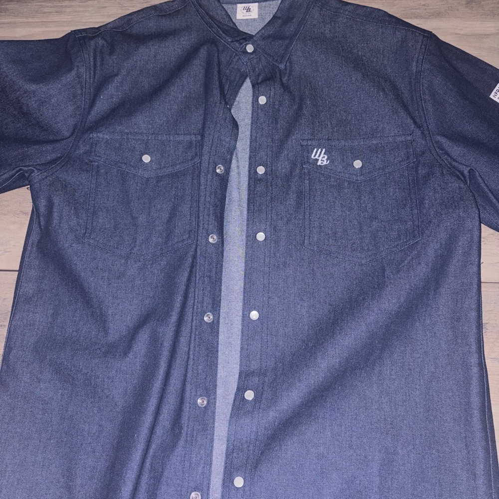 Casual Blue Button-Down Shirt